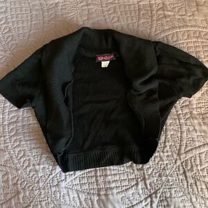 Black Short Sleeve Cardigan